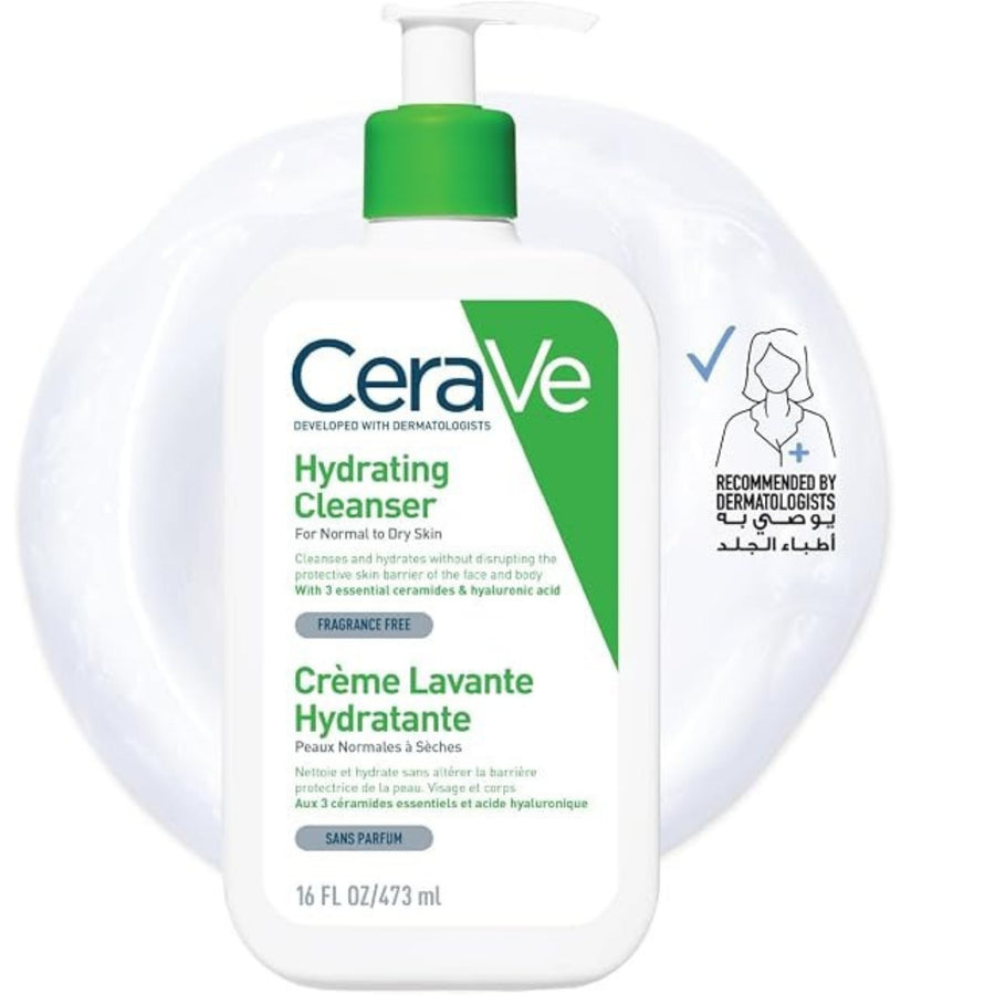 CeraVe Hydrating Cleanser 236ml – Facial Cleanser with Hyaluronic Acid for Normal to Dry Skin