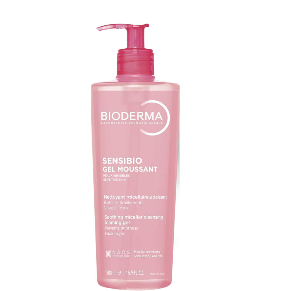 Bioderma Sensibio Foaming Gel Cleanser & Makeup Remover for Sensitive Skin, Unscented