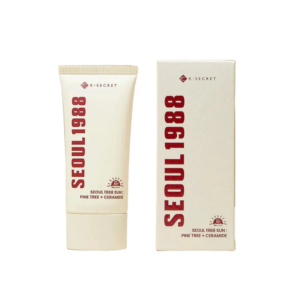 K-SECRET SEOUL 1988 Sun Pine Tree + Ceramide SPF 50+ PA++++ Korean Sunscreen for Face – 50ml