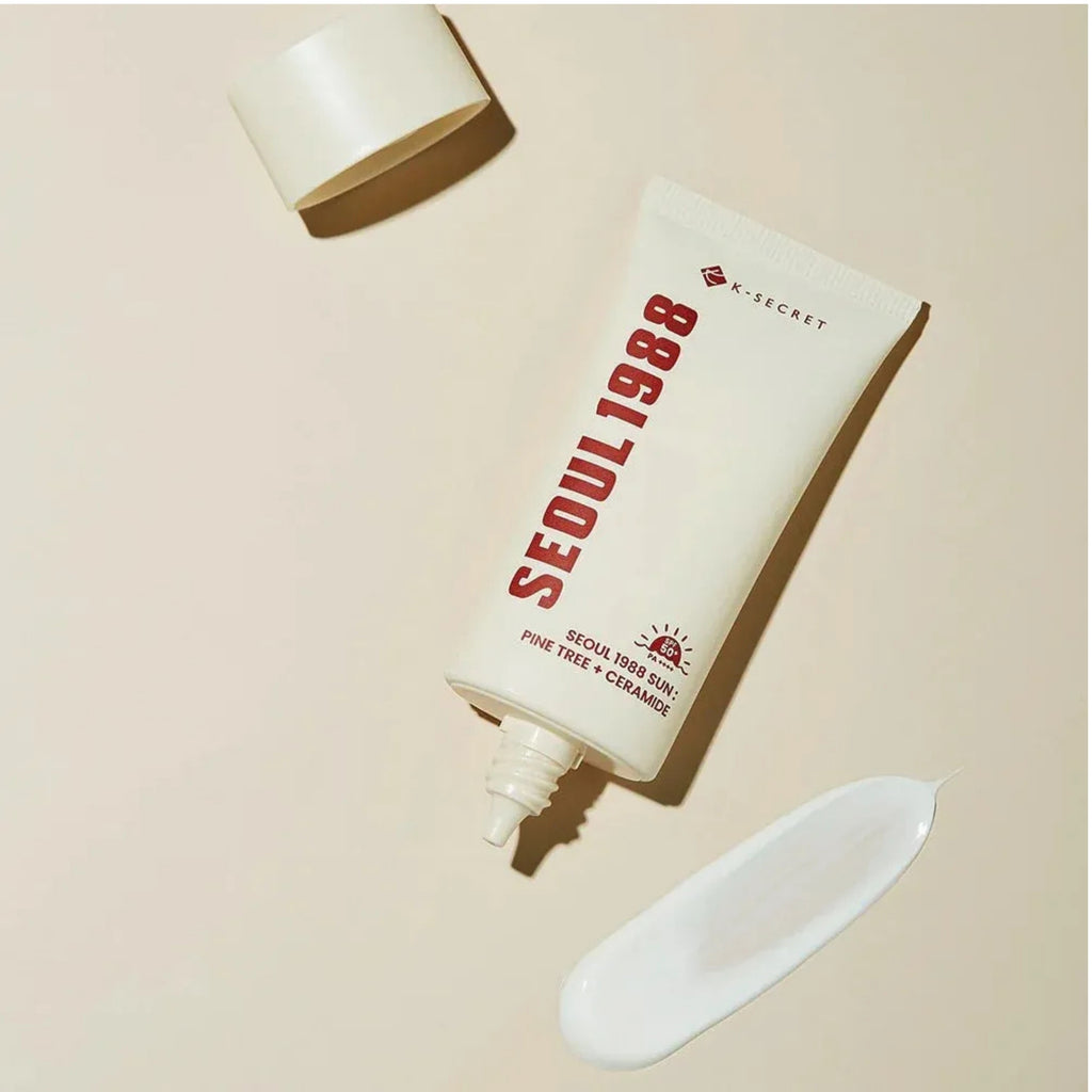 K-SECRET SEOUL 1988 Sun Pine Tree + Ceramide SPF 50+ PA++++ Korean Sunscreen for Face – 50ml