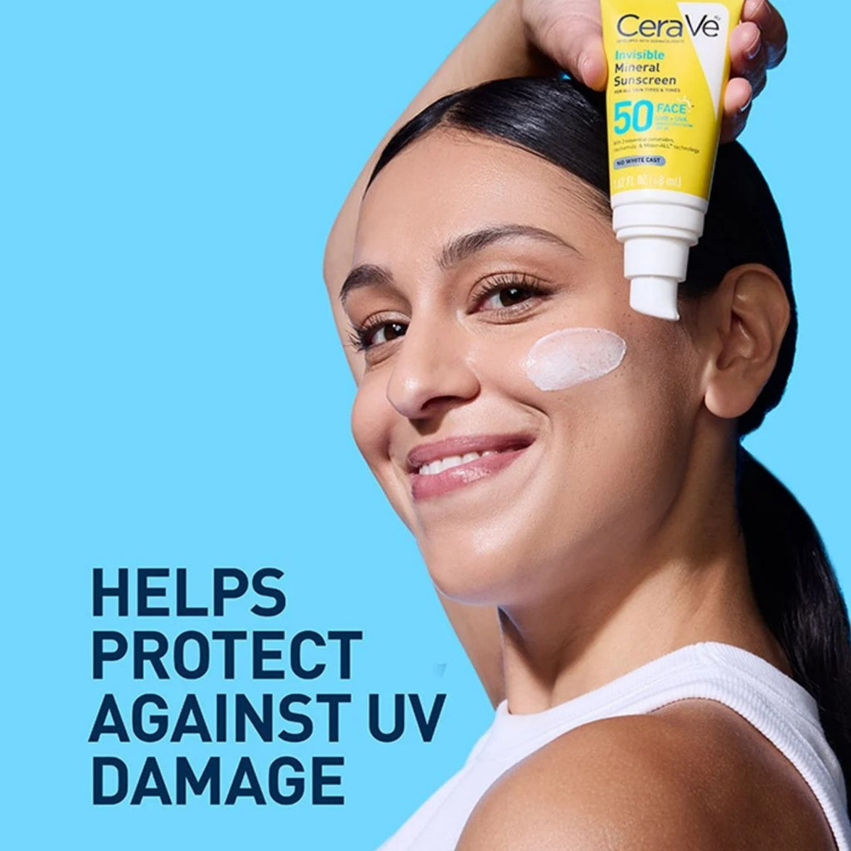 CeraVe Invisible Mineral Sunscreen SPF 50 for Face, Sensitive Skin – Travel Size