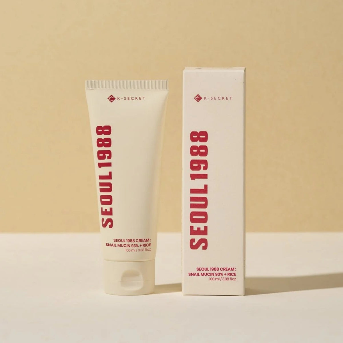K-SECRET SEOUL 1988 Cream with 93% Snail Mucin + Rice – Hydrating Korean Face Cream