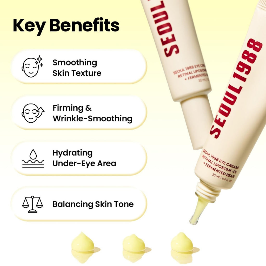 K-SECRET SEOUL 1988 Eye Cream – Eye Serum with Retinal Liposome & Fermented Rice, 30ml
