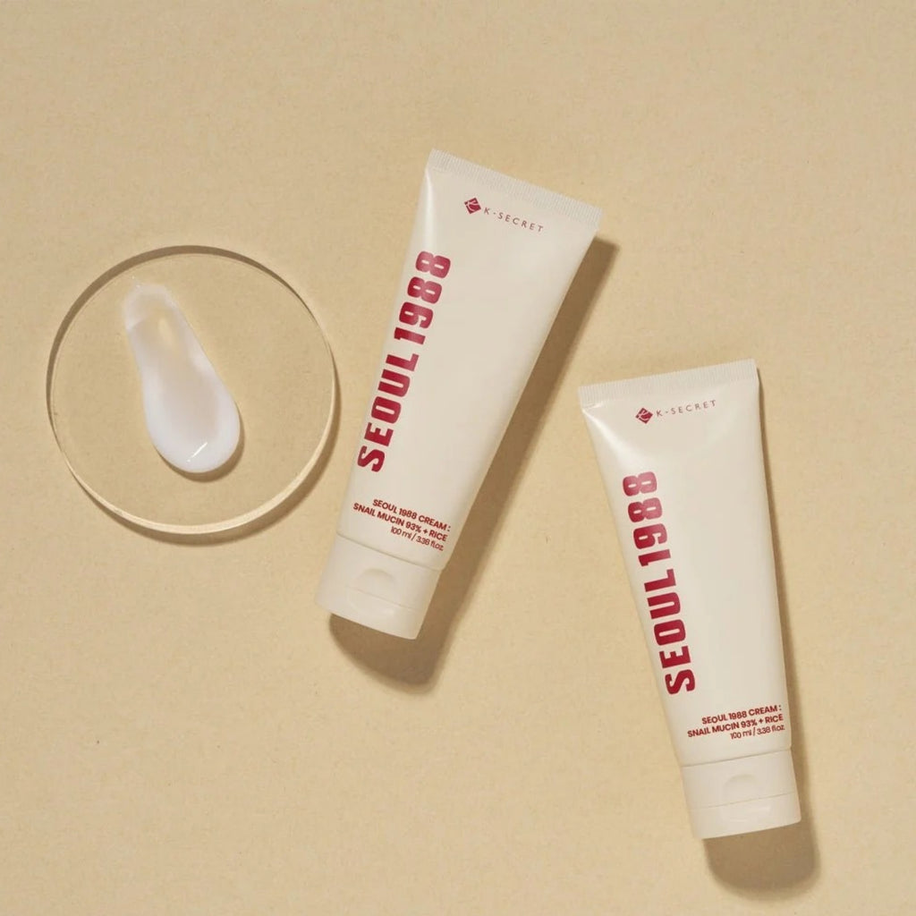 K-SECRET SEOUL 1988 Cream with 93% Snail Mucin + Rice – Hydrating Korean Face Cream