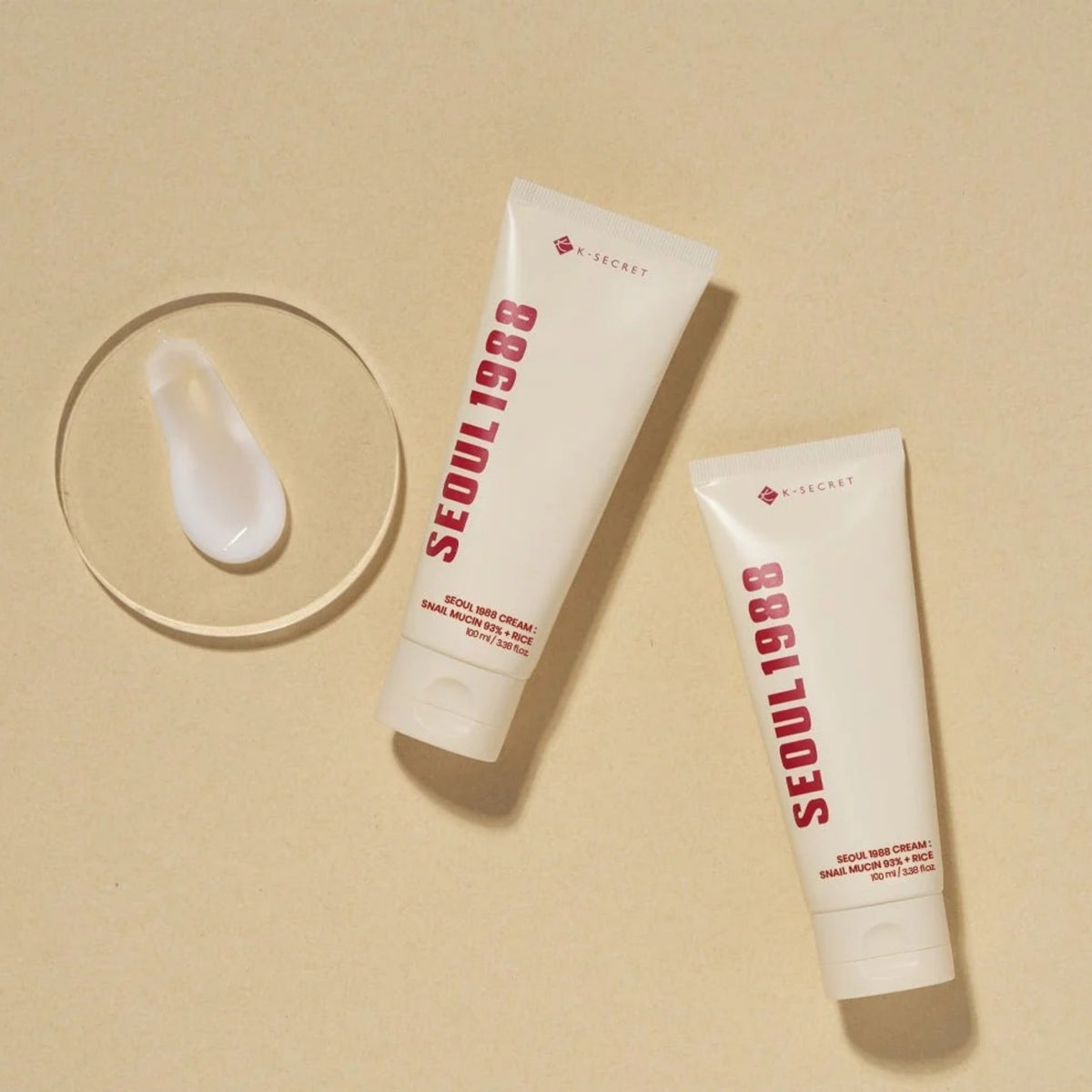 K-SECRET SEOUL 1988 Cream with 93% Snail Mucin + Rice – Hydrating Korean Face Cream