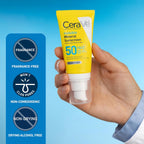 CeraVe Invisible Mineral Sunscreen SPF 50 for Face, Sensitive Skin – Travel Size