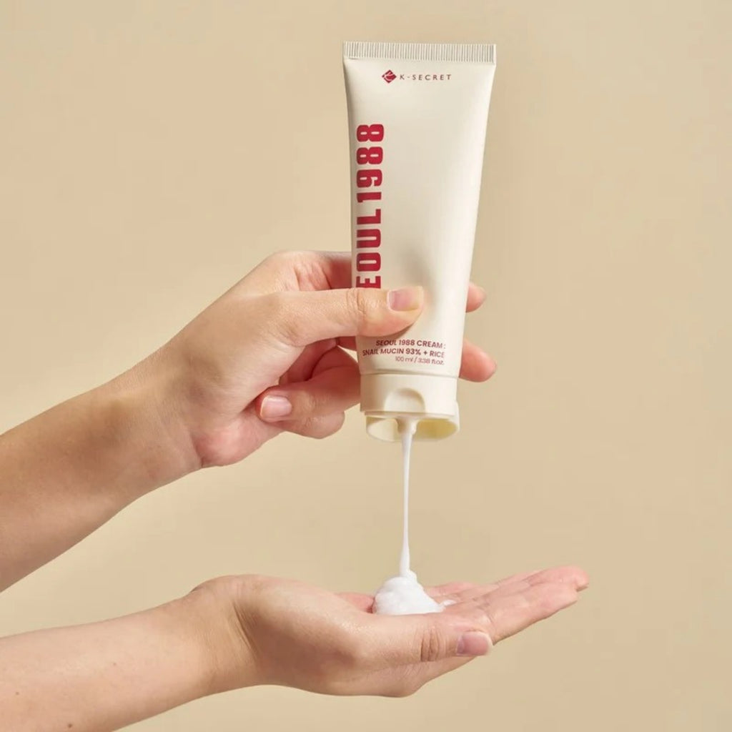 K-SECRET SEOUL 1988 Cream with 93% Snail Mucin + Rice – Hydrating Korean Face Cream