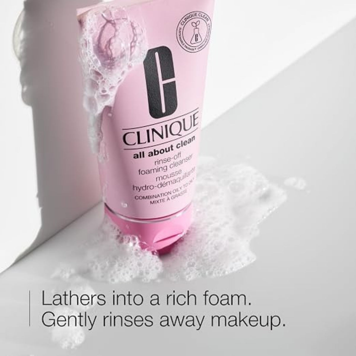 Clinique All About Clean™ Rinse-Off Foaming Cleanser – Foaming Face Wash for Clean, Fresh Skin