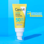 CeraVe Invisible Mineral Sunscreen SPF 50 for Face, Sensitive Skin – Travel Size