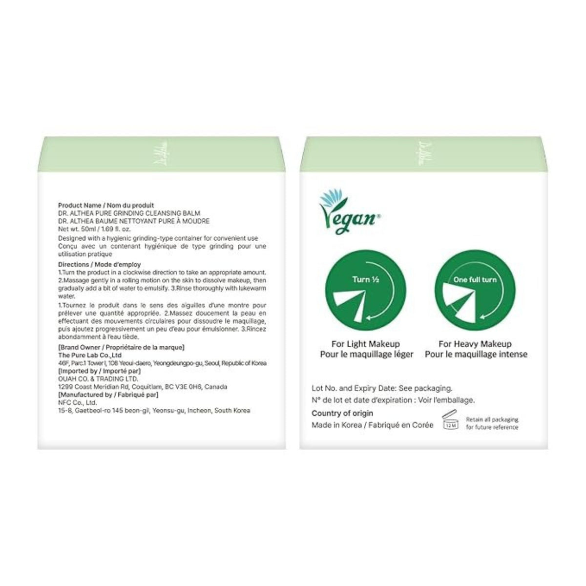 Dr. Althea Pure Grinding Cleansing Balm – Gentle Makeup Remover & Facial Cleanser for Deep Cleansing