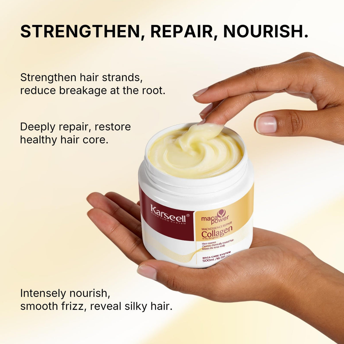 Karseell Collagen Hair Mask 16.90 oz – Deep Conditioning Treatment for Dry, Frizzy & Damaged Hair