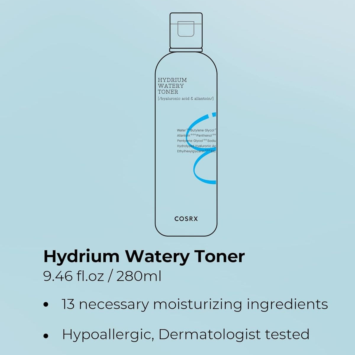 COSRX 6 Hyaluronic Acid Hydrating Toner 5.07 fl oz – Moisturizing Facial Toner for Dry & Dehydrated Skin
