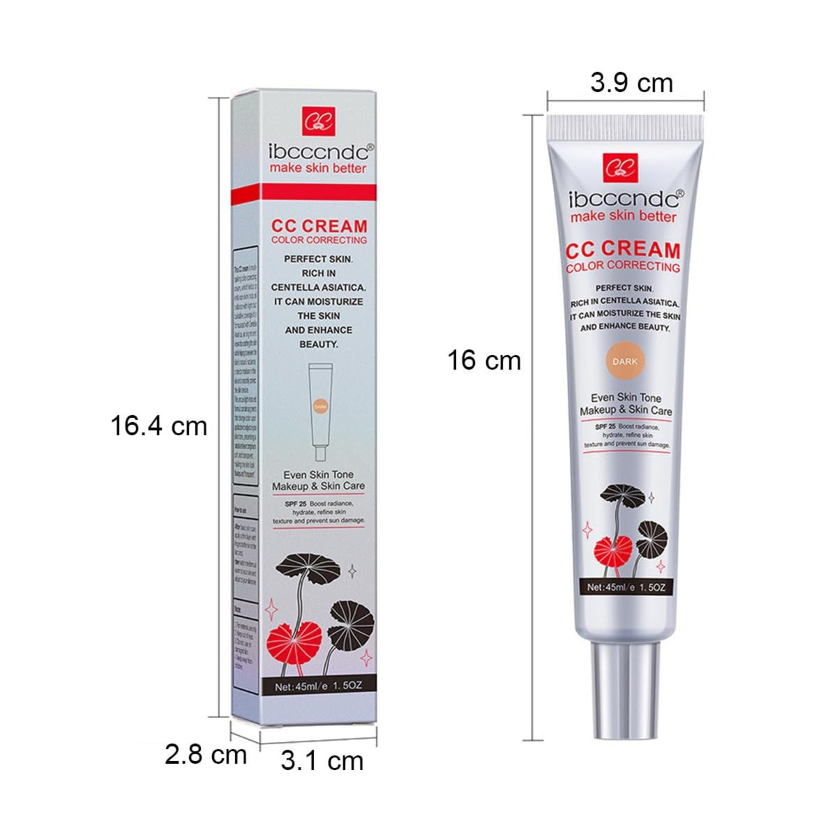 Color Correcting CC Cream SPF 25, Light – 45 ml | Color Correcting Face Cream & Lightweight Coverage