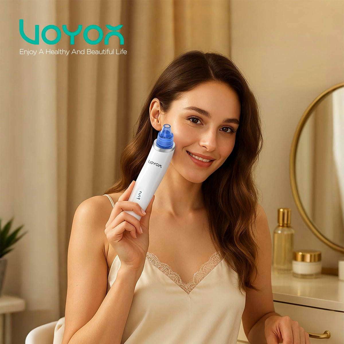 VOYOR Blackhead Remover Pore Vacuum – 6 Suction Heads Facial Pore Cleaner for Blackheads & Deep Cleansing