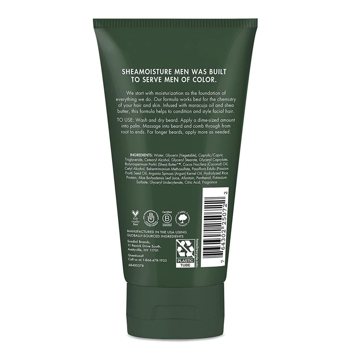 SheaMoisture Beard Conditioner 4 oz – Full Beard Detangler with Maracuja Oil & Shea Butter