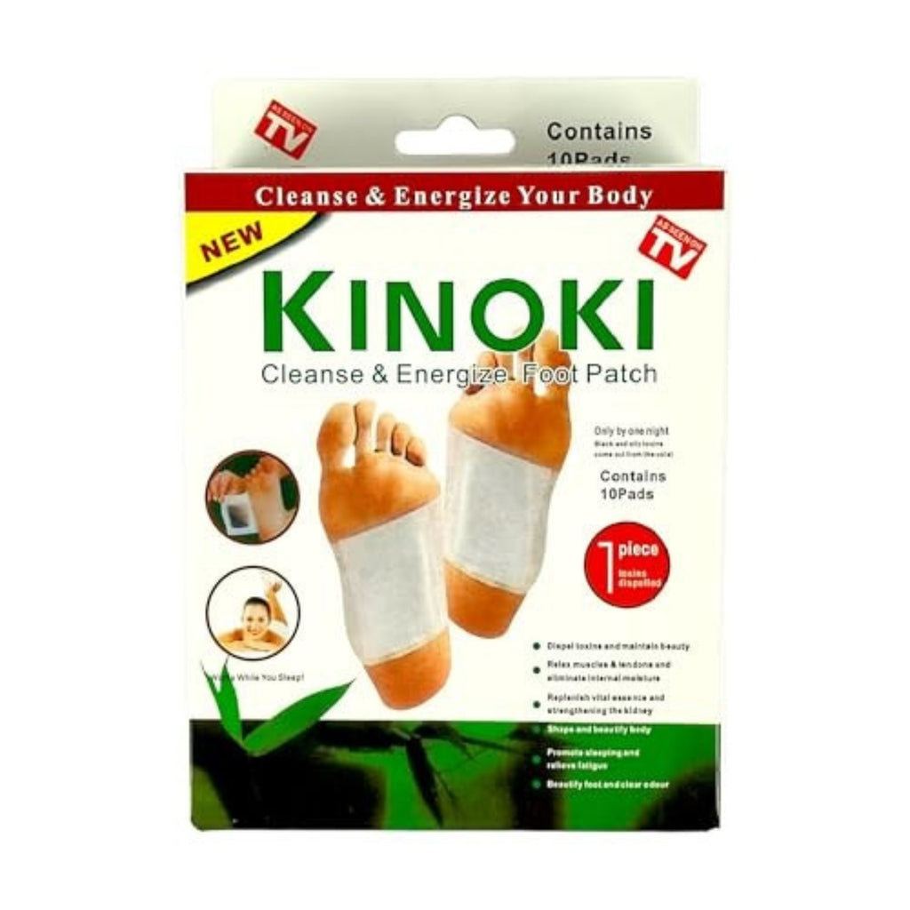 Kinoki Foot Pads 10 Premium Natural Foot Patches – Adhesive Foot Pads for Foot Care, Odor Control & Relaxation