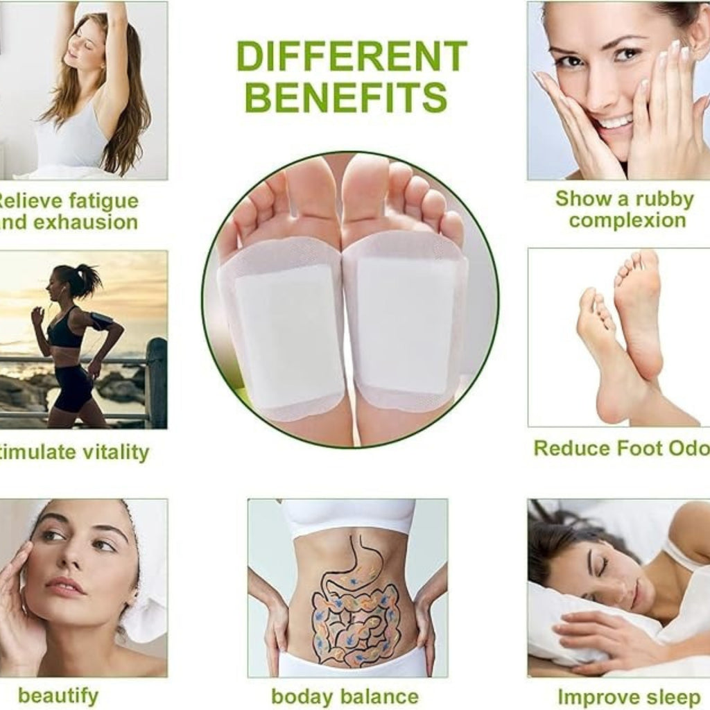 Kinoki Foot Pads 10 Premium Natural Foot Patches – Adhesive Foot Pads for Foot Care, Odor Control & Relaxation