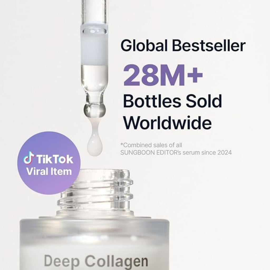 SUNGBOON EDITOR Deep Collagen Serum 1.01 fl oz – 5% Volufiline Hydrating Facial Serum for Plump, Smooth & Radiant-Looking Skin
