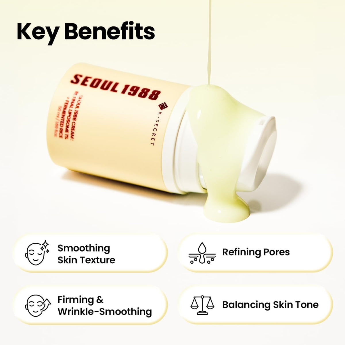 K-SECRET SEOUL 1988 Cream Retinal Liposome 1% + Fermented Rice – Korean Anti-Aging Face Cream