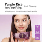 EQQUALBERRY Double Cleanser Duo – Purple Rice Pore Cleansing Oil & Pack Cleanser for Makeup & Impurities