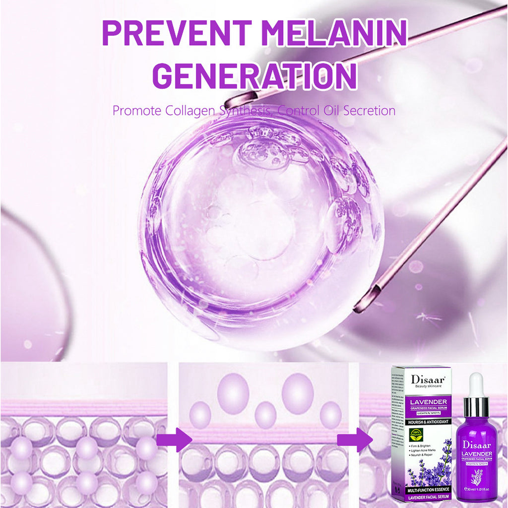 DISAAR BEAUTY Lavender Grapeseed Facial Serum 30ml – Nourishing & Repairing Face Serum for Hydrated Skin