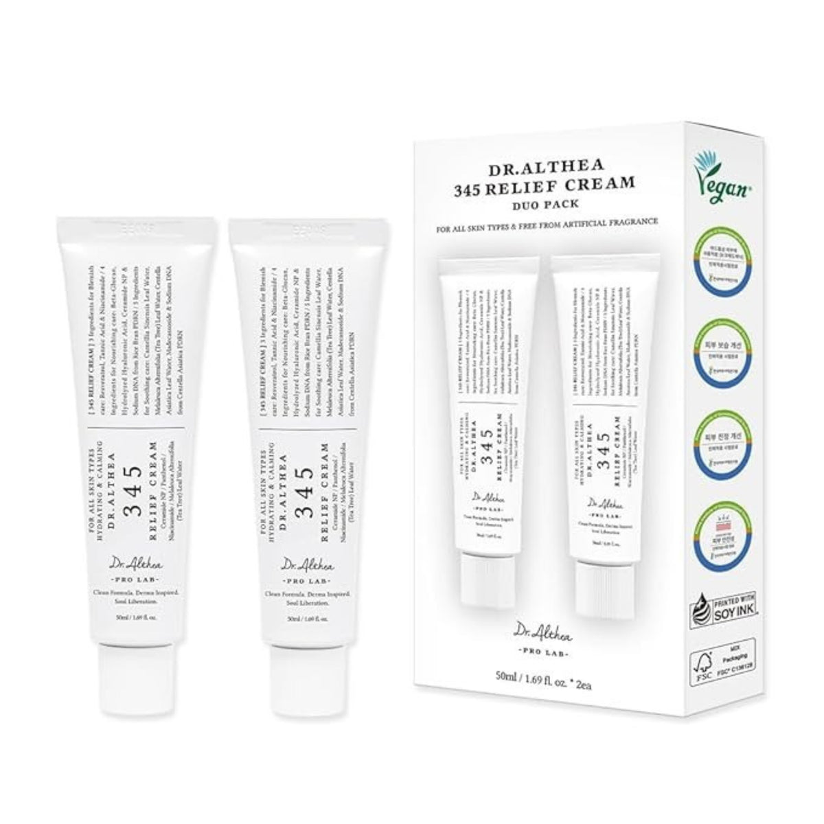 Dr.Althea 345 Relief Cream – Soothing & Hydrating Face Moisturizer for Sensitive Skin
