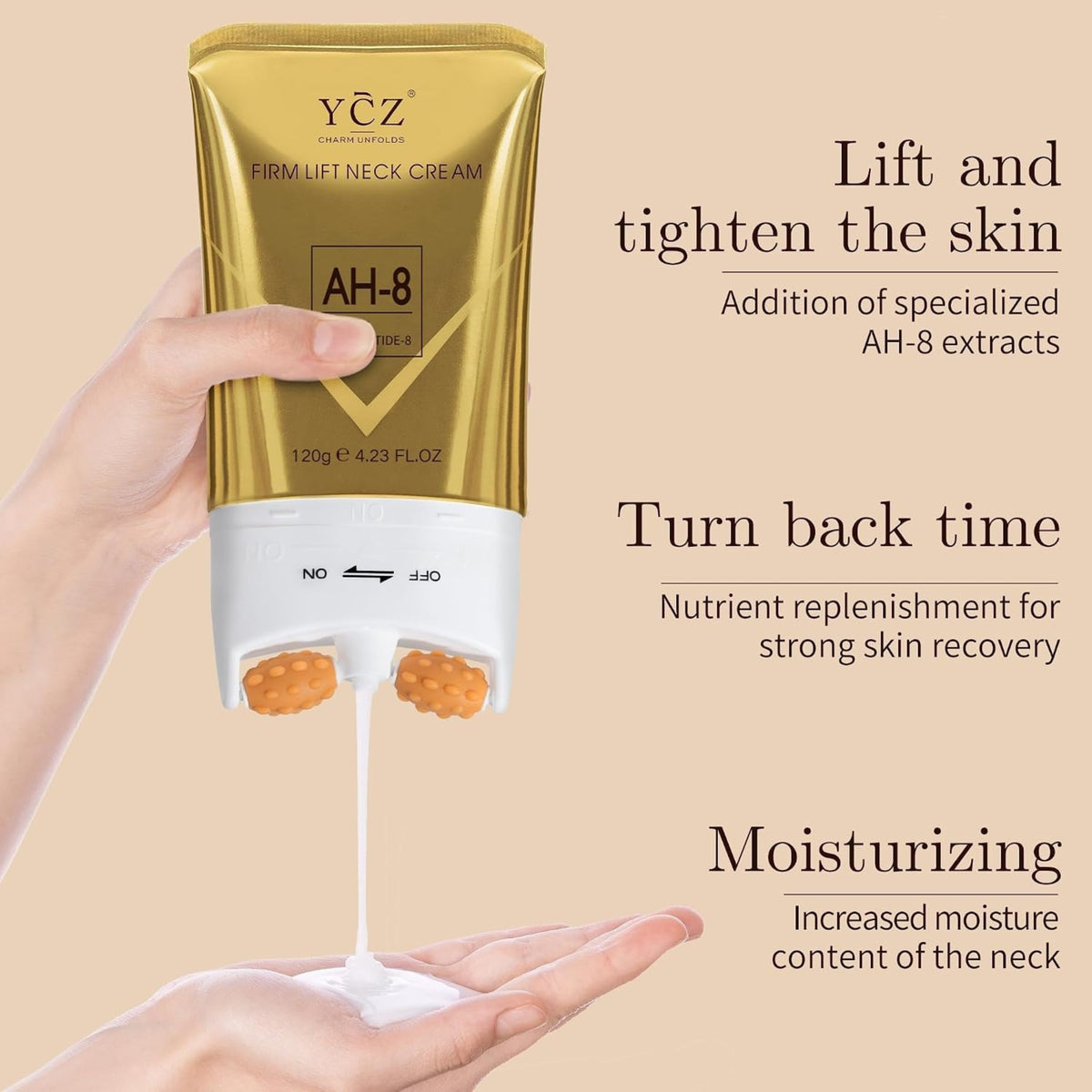 Ycz AH-8 Neck Cream 4.23 fl oz – Firming & Tightening Neck Moisturizer for Wrinkles
