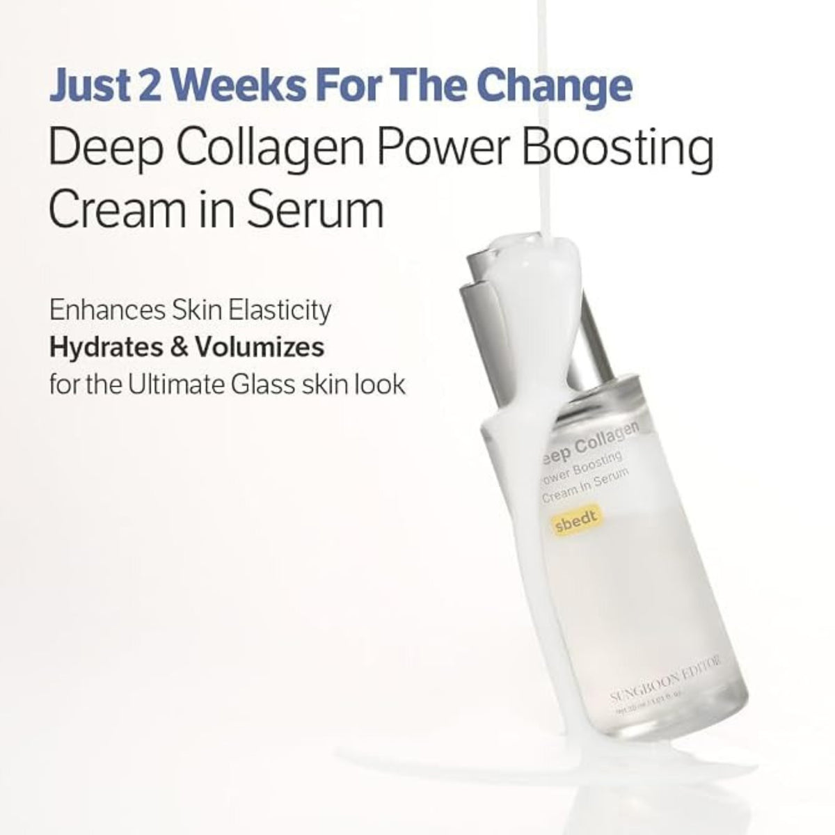 SUNGBOON EDITOR Deep Collagen Serum 1.01 fl oz – 5% Volufiline Hydrating Facial Serum for Plump, Smooth & Radiant-Looking Skin