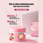 VENZEN Peach Fruit Acid Exfoliating Cream 140g – Face & Body Scrub for Gentle Exfoliation, Smooth & Soft-Looking Skin