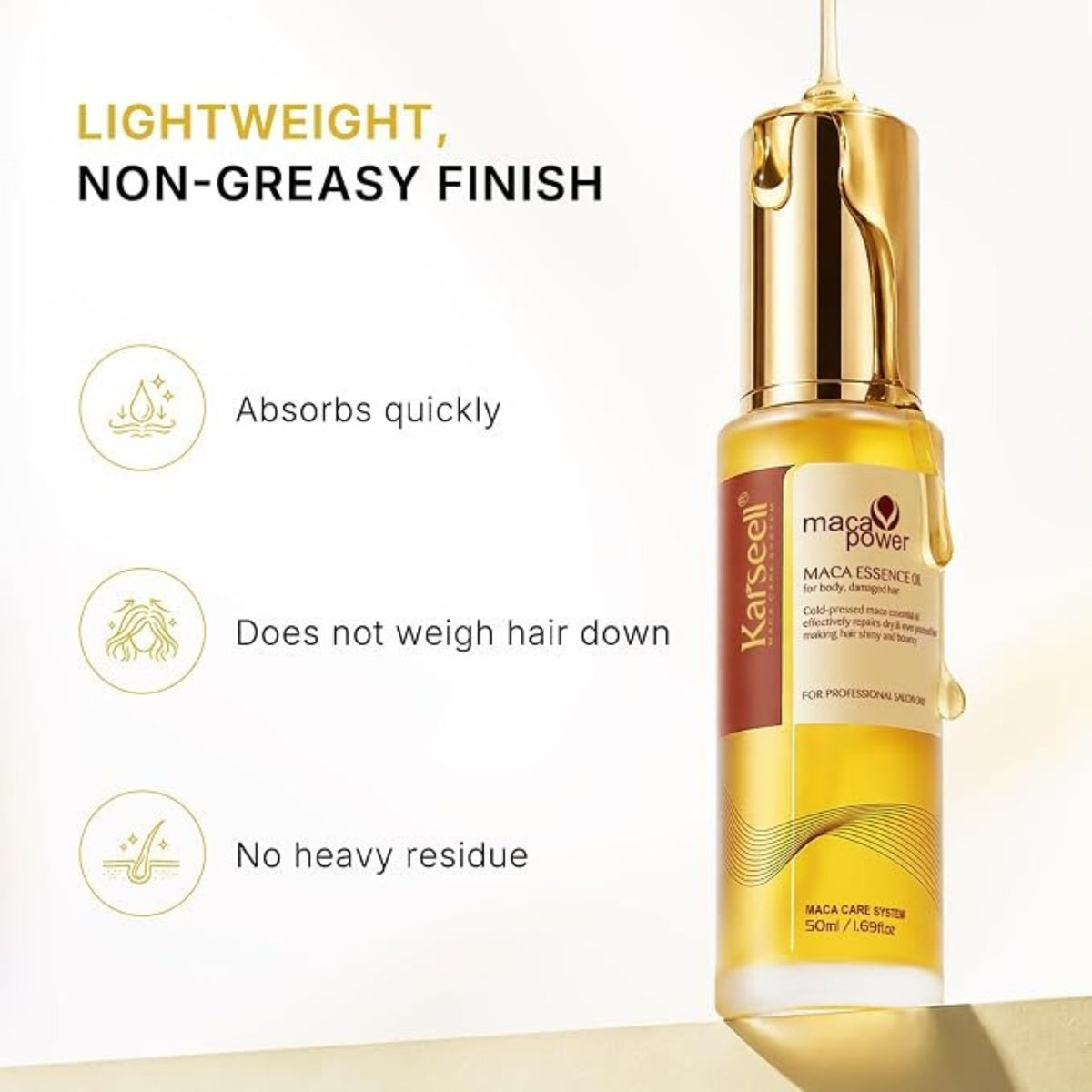Karseell Moroccan Argan Oil 1.69 fl oz – Hair Oil for Dry, Frizzy & Damaged Hair