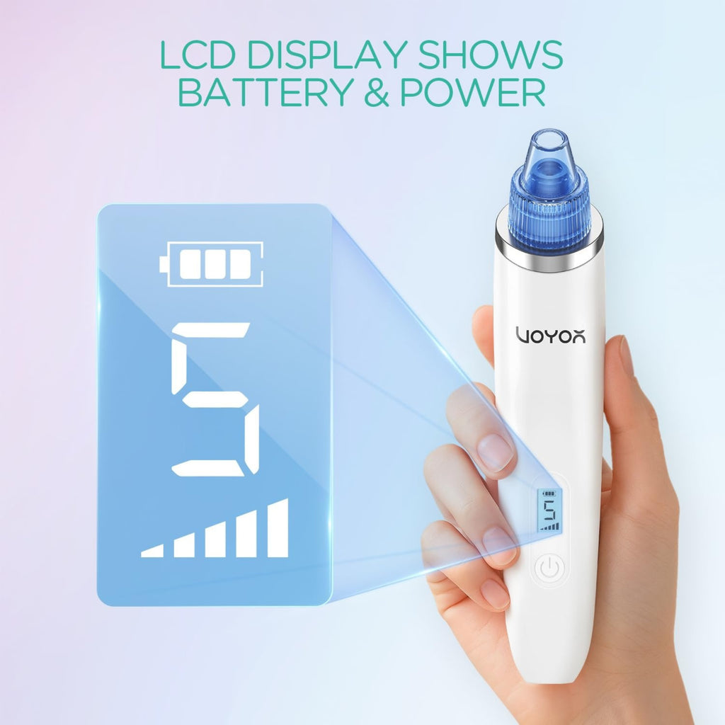 VOYOR Blackhead Remover Pore Vacuum – 6 Suction Heads Facial Pore Cleaner for Blackheads & Deep Cleansing