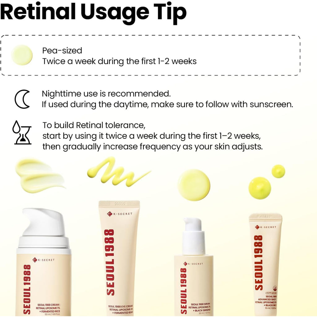 K-SECRET SEOUL 1988 Cream Retinal Liposome 1% + Fermented Rice – Korean Anti-Aging Face Cream