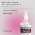 Advanced Clinicals Collagen Rosewater Face Mist 7.5 fl oz – Hydrating Facial Mist with Rose Water & Collagen