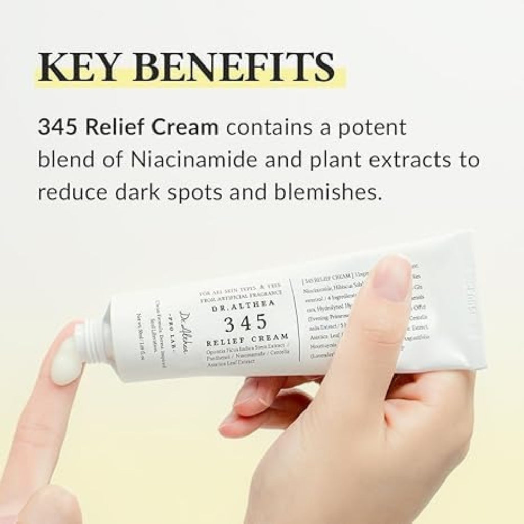 Dr.Althea 345 Relief Cream – Soothing & Hydrating Face Moisturizer for Sensitive Skin