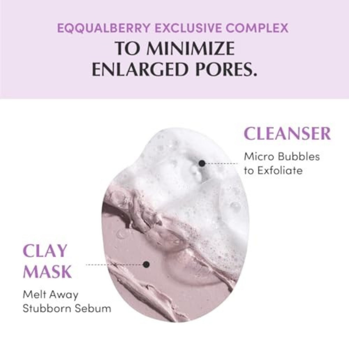 EQQUALBERRY Double Cleanser Duo – Purple Rice Pore Cleansing Oil & Pack Cleanser for Makeup & Impurities