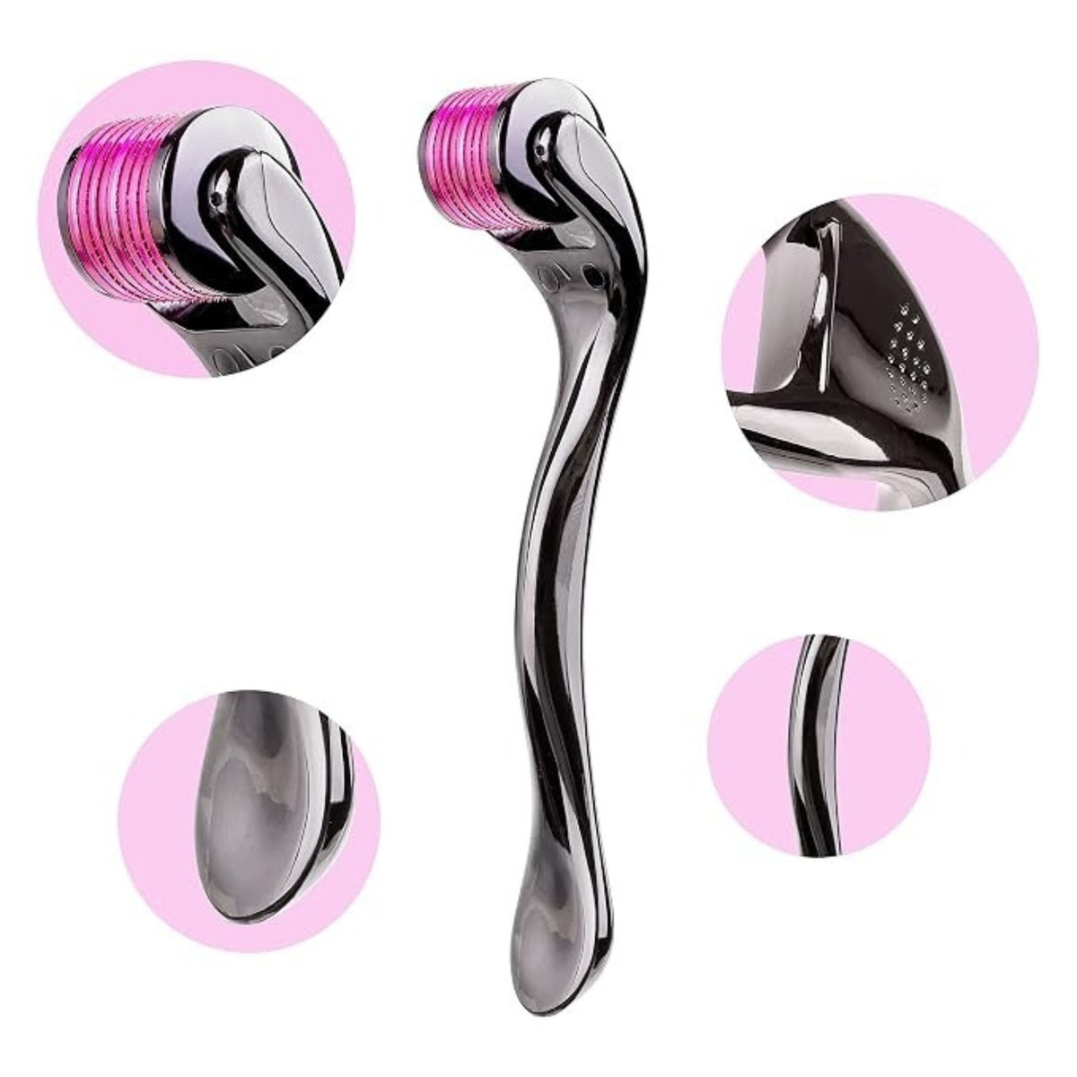 Sandine Microneedle Derma Roller 0.3mm – 540 Titanium Micro Needles for Facial Skin Care & Smooth-Looking Skin