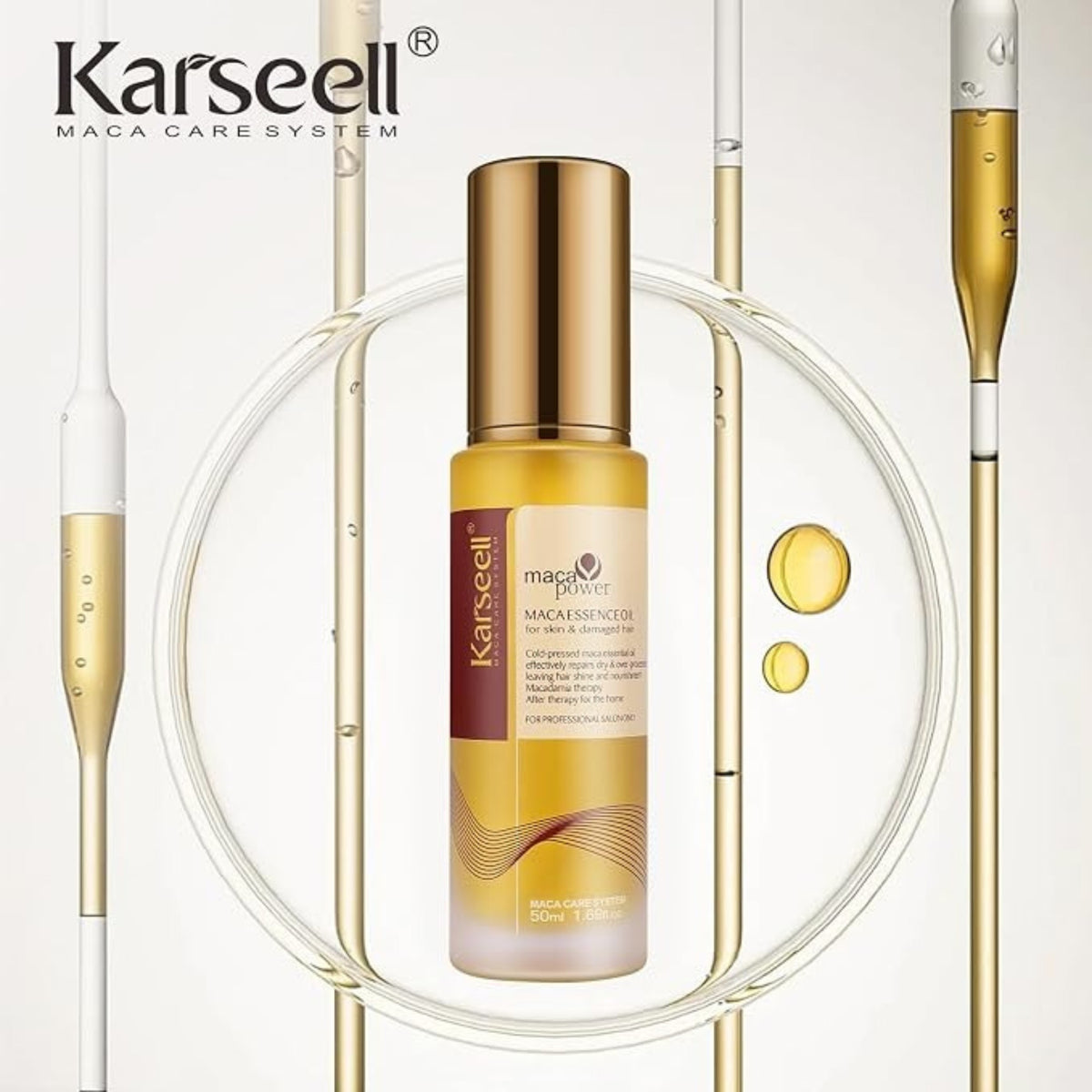 Karseell Moroccan Argan Oil 1.69 fl oz – Hair Oil for Dry, Frizzy & Damaged Hair