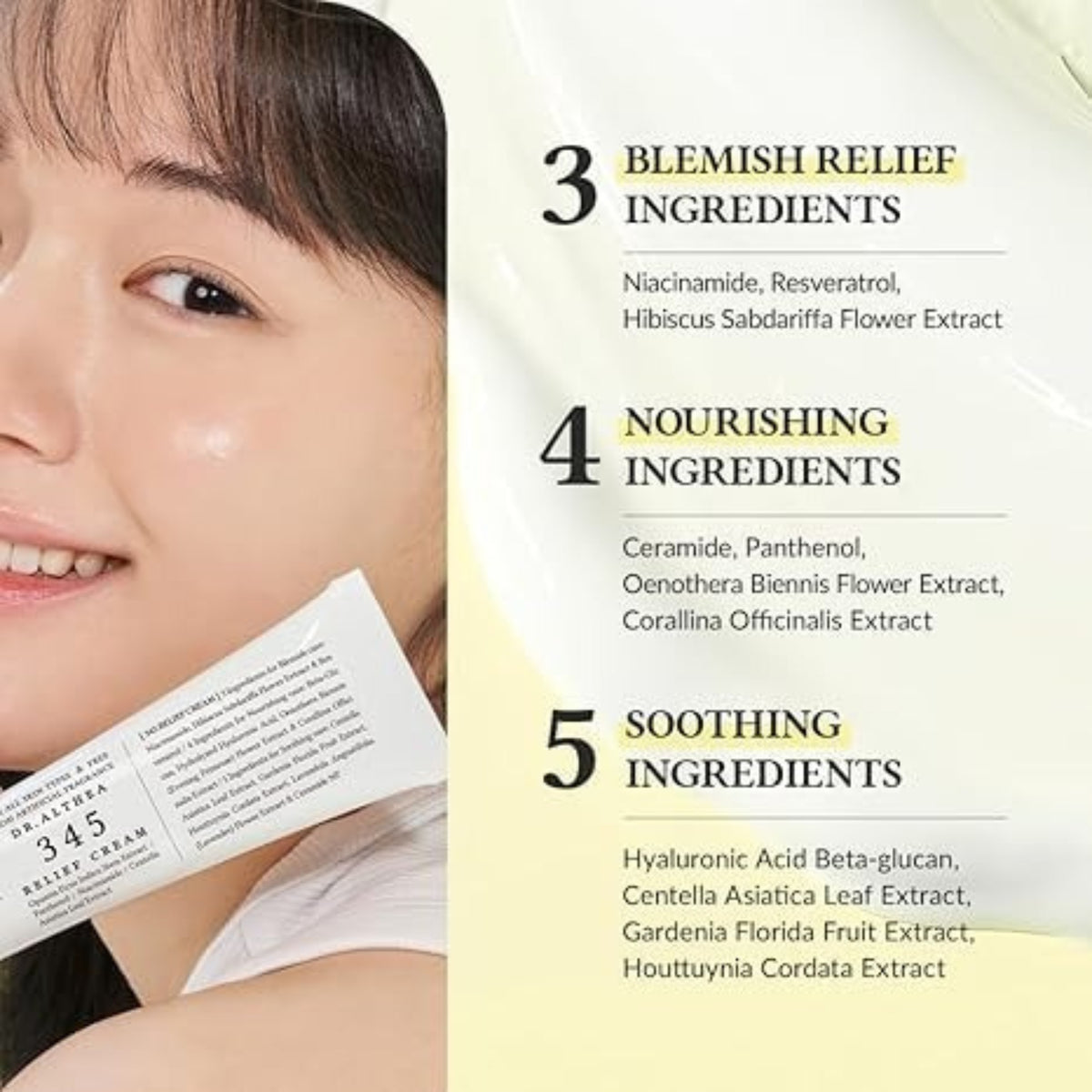 Dr.Althea 345 Relief Cream – Soothing & Hydrating Face Moisturizer for Sensitive Skin
