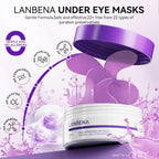LANBENA Retinol Under Eye Patches – Cooling Hydra-Gel Eye Masks for Dark Circles, Puffy Eyes & Fine Lines, 30 Pairs