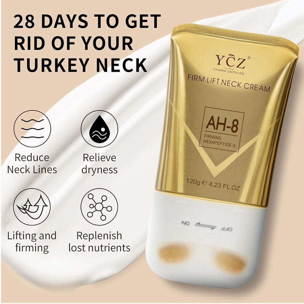 Ycz AH-8 Neck Cream 4.23 fl oz – Firming & Tightening Neck Moisturizer for Wrinkles