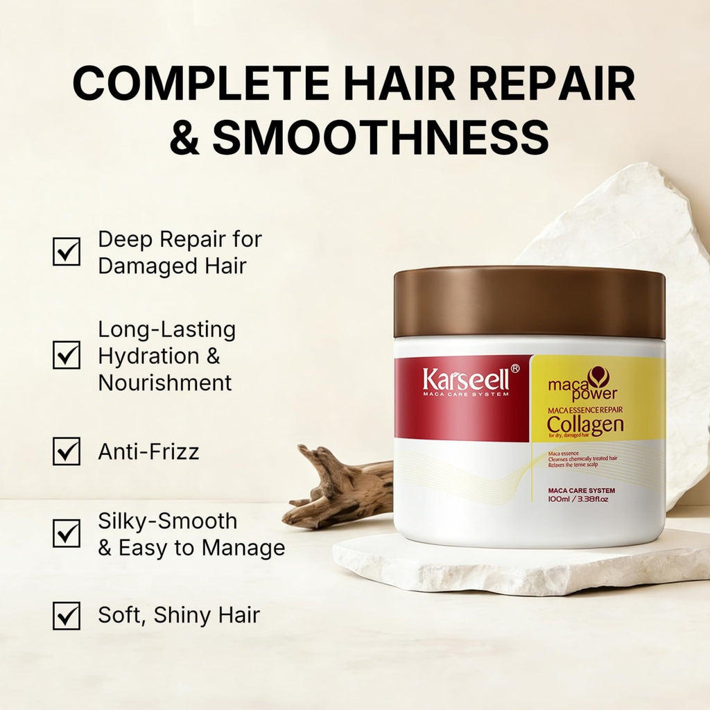 Karseell Collagen Hair Mask 16.90 oz – Deep Conditioning Treatment for Dry, Frizzy & Damaged Hair